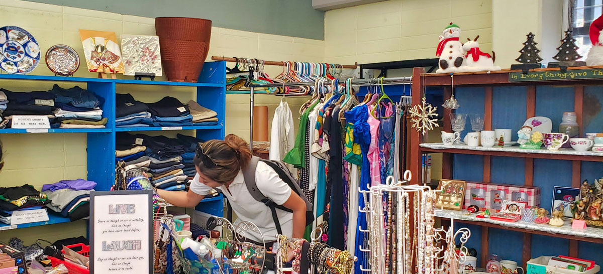 Makiki Christian Church Thrift Shop treasures display
